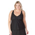 Women's Tankini Swim Top with Twist Front - Black